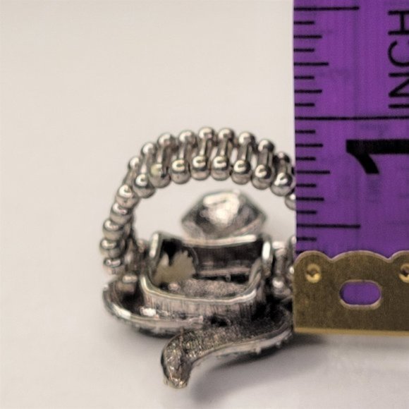 Large Snake Stretch Ring Statement Ring Animal Jewelry - Picture 12 of 12